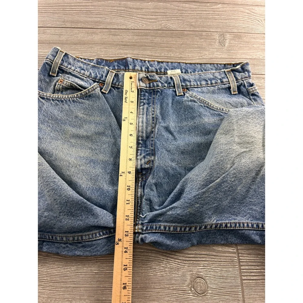 Levis 505 Orange Tab Regular Fit Straight Leg Jeans Mens Blue 38x30 Vintage